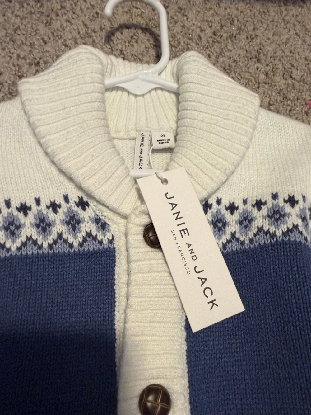 Janie and Jack knitted button